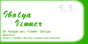 ibolya vimmer business card